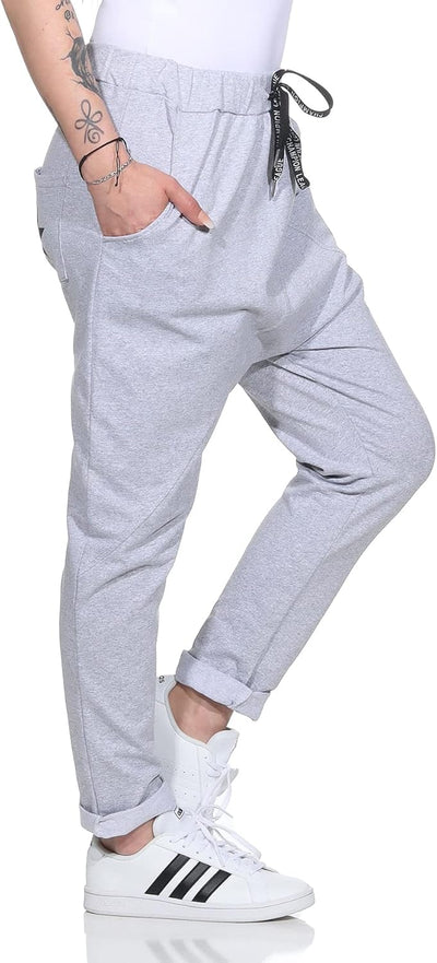 ZARMEXX Damen Baumwoll Freizeithose Baggy Boyfriend Style Jogger Ladies Pants mit elastischem Bund 3