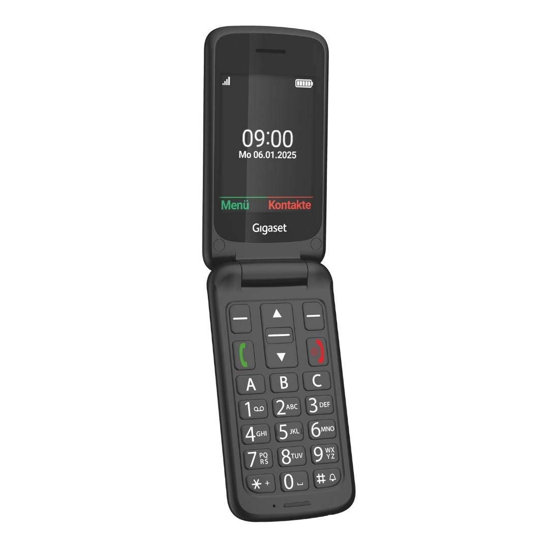 Gigaset GL595 Flip-Mobiltelefon – einfache Bedienung für Senioren, grosse Tasten & SOS-Notruftaste –