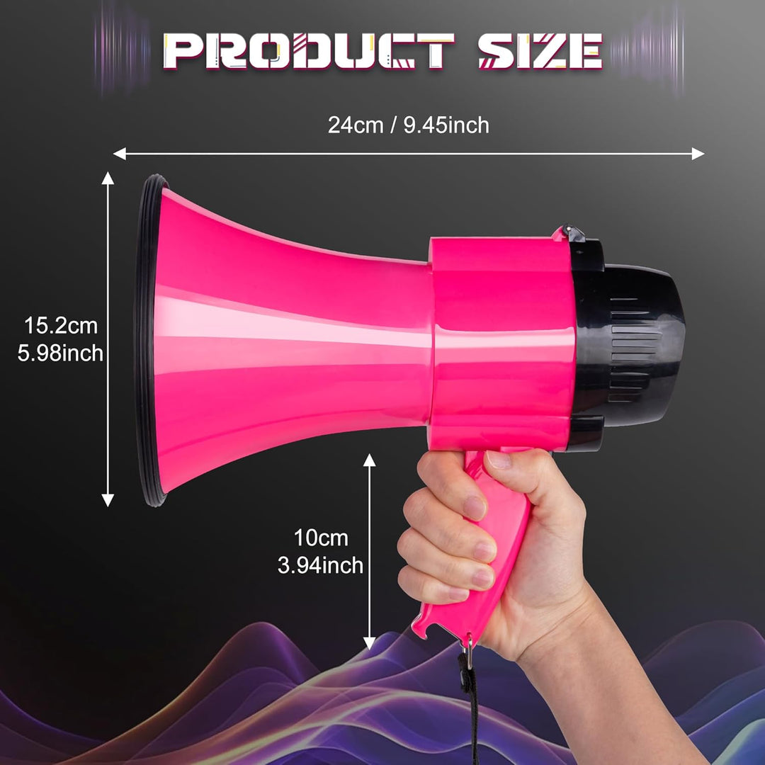MyMealivos Tragbares Megafon Bullhorn 20 Watt Power Megafon Lautsprecher Sprach- und Sirenen-/Alarmm
