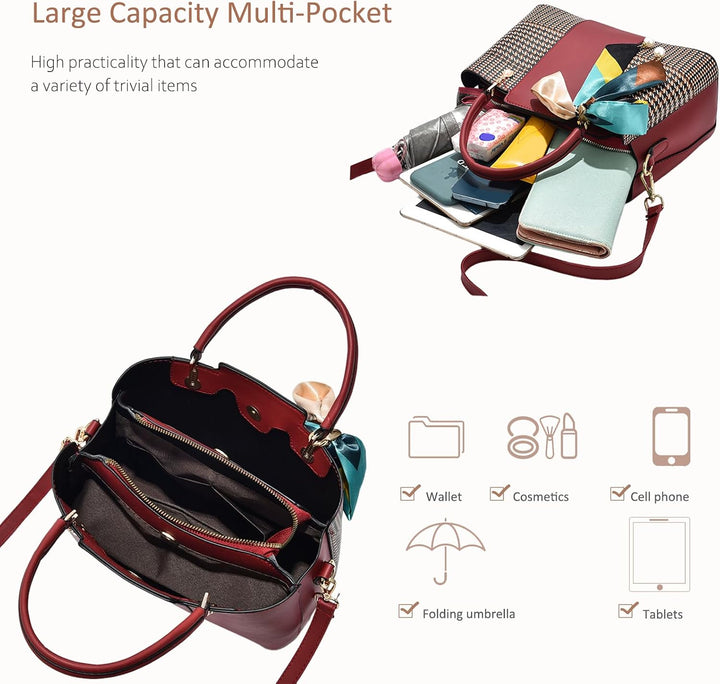 NICOLE &amp; DORIS Elegante Tasche Damen Designer Schultertaschen Mode Handtasche Tasche mit Gewebtem Mu
