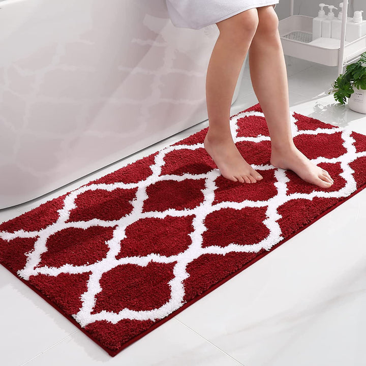 Homaxy rutschfest Badematte Badezimmerteppich Waschbar Hochflor Badteppich Flauschige Mikrofaser Bad