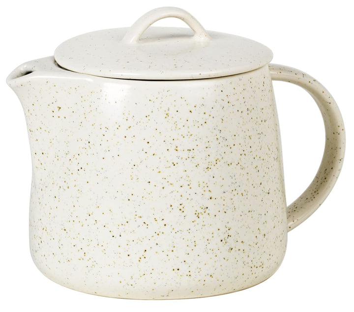 Broste Copenhagen Nordic Vanilla Teekanne aus Steingut in der Farbe Vanilla 1L, Masse: 11,6cm x 14,5