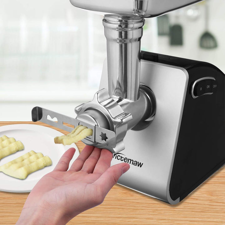 Elektrischer Fleischwolf 2000W | Profi Wurstmaschine mit Wurstfüller, Keksaufsatz & Kibbe-Aufsatz –