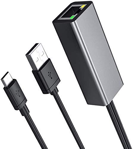 Fire TV Stick Ethernet Adapter, Ethernet Adapter für Fire Stick und Chromecast, Chromecast Ultra 4k,