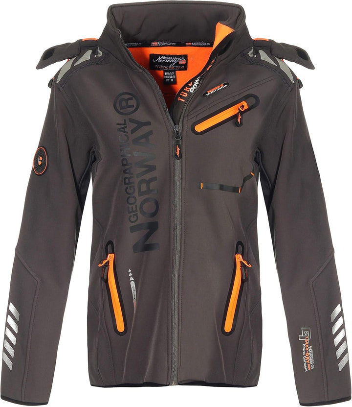 Geographical Norway Damen Jacke Softshell S Grau / Orange, S Grau / Orange
