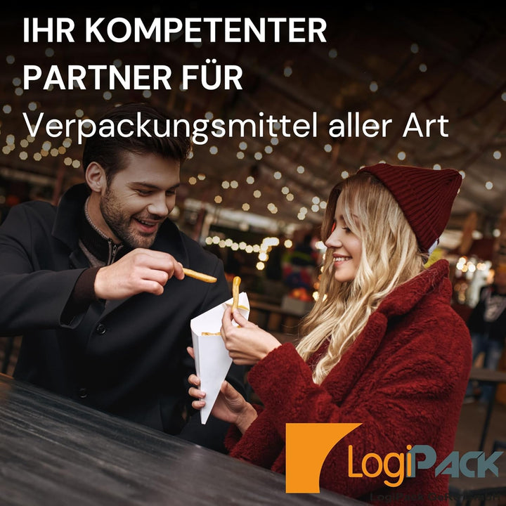 Snacktaschen/Hamburgertaschen Snackbeutel Newspaper aus Kraftpapier Hamburger-Tüten, 2-seitig offen