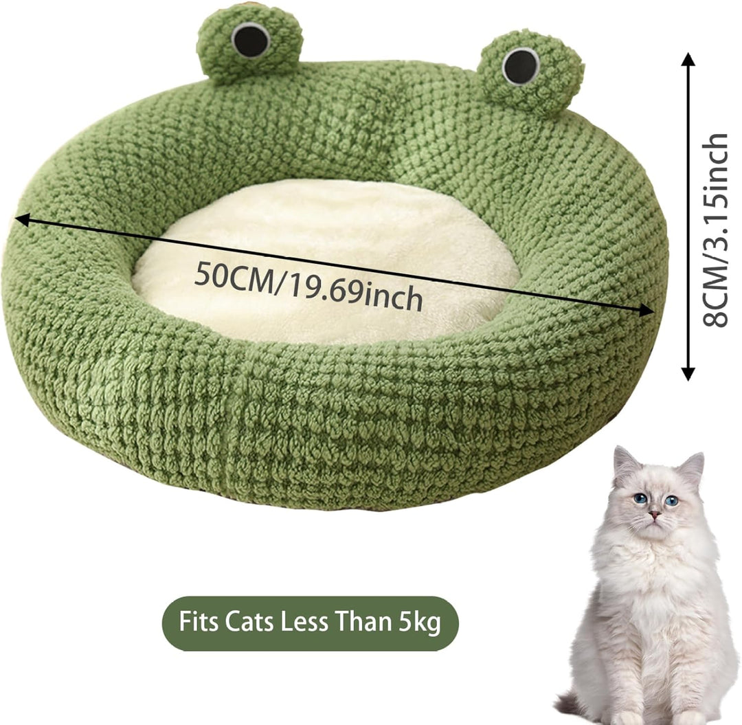 Froschkatze Bett mit Kapuze Langer winterer Winter Wärme geschlossener Katzenbett süsse Cartoon Nich