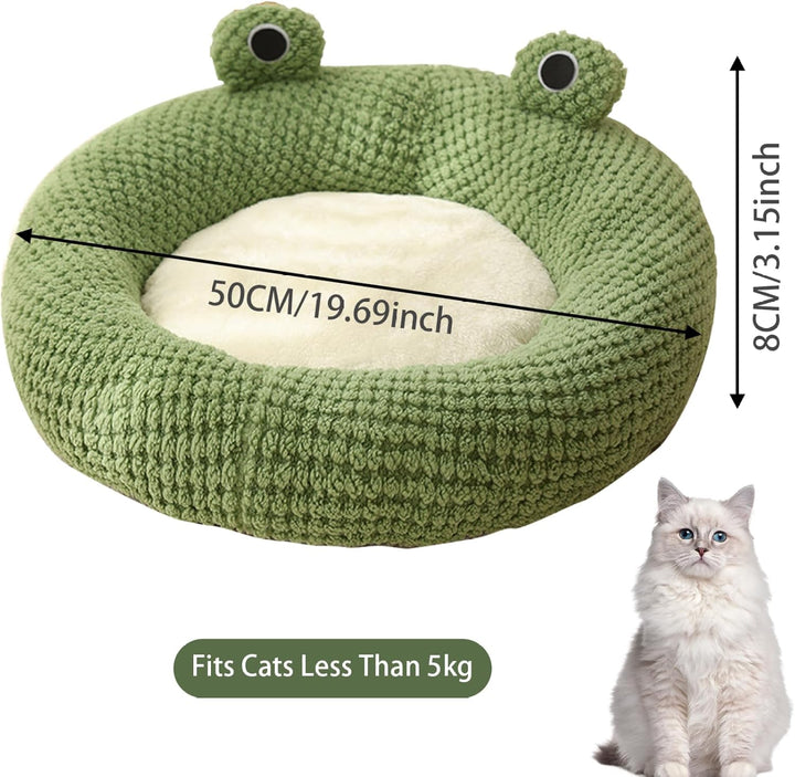 Froschkatze Bett mit Kapuze Langer winterer Winter Wärme geschlossener Katzenbett süsse Cartoon Nich