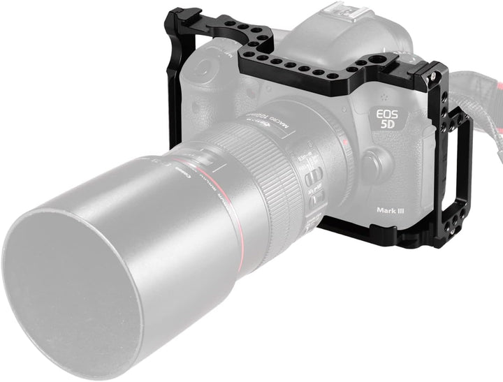 Topcine Kamerakäfig kompatibel für Canon EOS 5D Mark II III IV DSLR Kameratasche mit Dual Cold Shoe