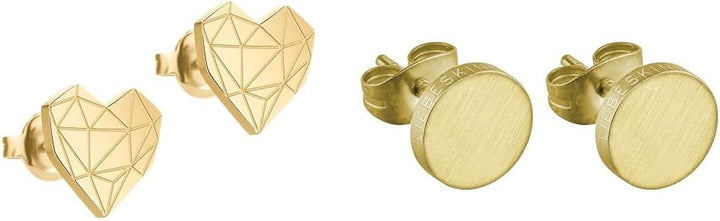 LIEBESKIND BERLIN Herz Ohrstecker – Silber, Gold, Roségold & Schwarz – klein & gross – Damenschmuck