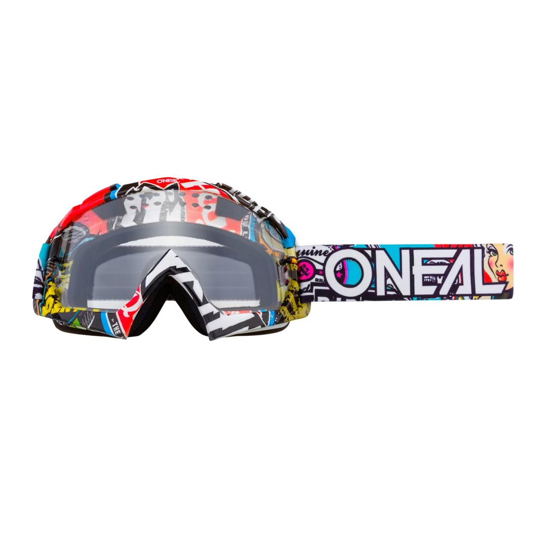 O'NEAL Unisex B-10 Goggle Crank Clear Motocross Goggles (1er Pack) Einheitsgrösse Multi Clear, Einhe