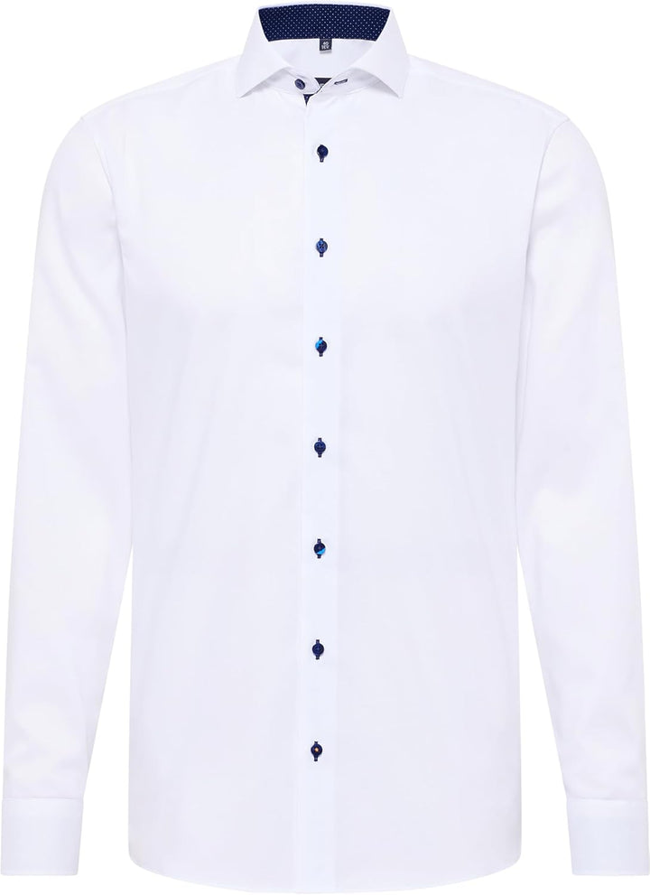 ETERNA Herren Original Shirt Slim FIT 40 -Weiss00-, 40 -Weiss00-