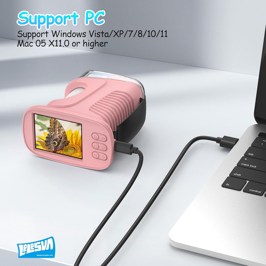 2,4-Zoll-Display-4K-Mikroskop für Kinder Tragbares Mini-Taschenmikroskop (1000-fache Vergrösserung)