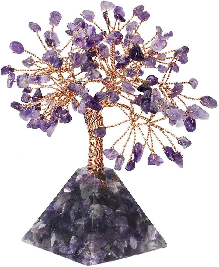 KYEYGWO Geld Baum auf Crystal Base Bonsai Skulptur Figur für Glück Reichtum Gesundheit 5.9"-6.3" hoc