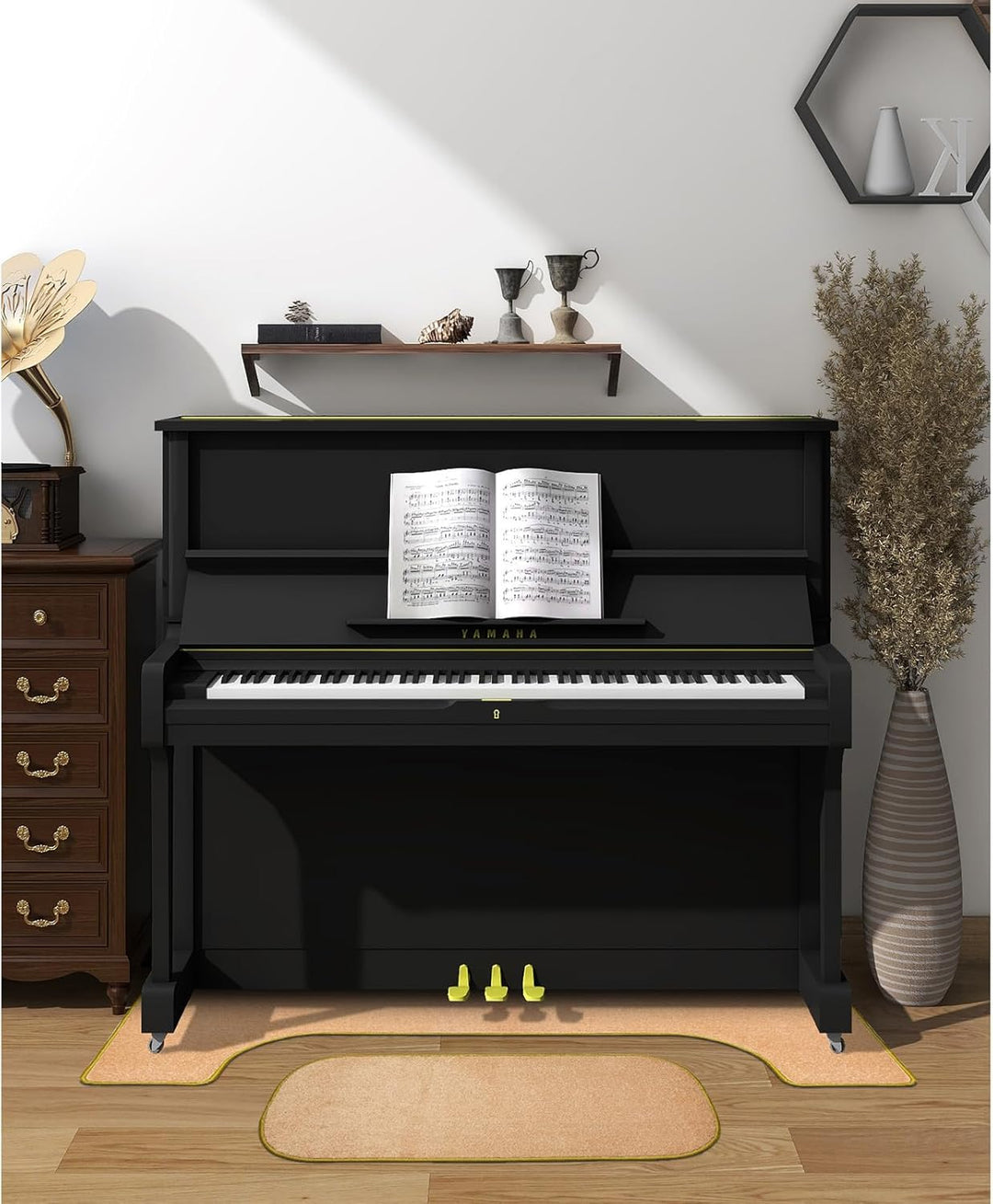 PPGE HOME Schalldammung Teppich Klavier, Klavier Schalldämmung Matte, Boden Schallschutz Teppich Sch