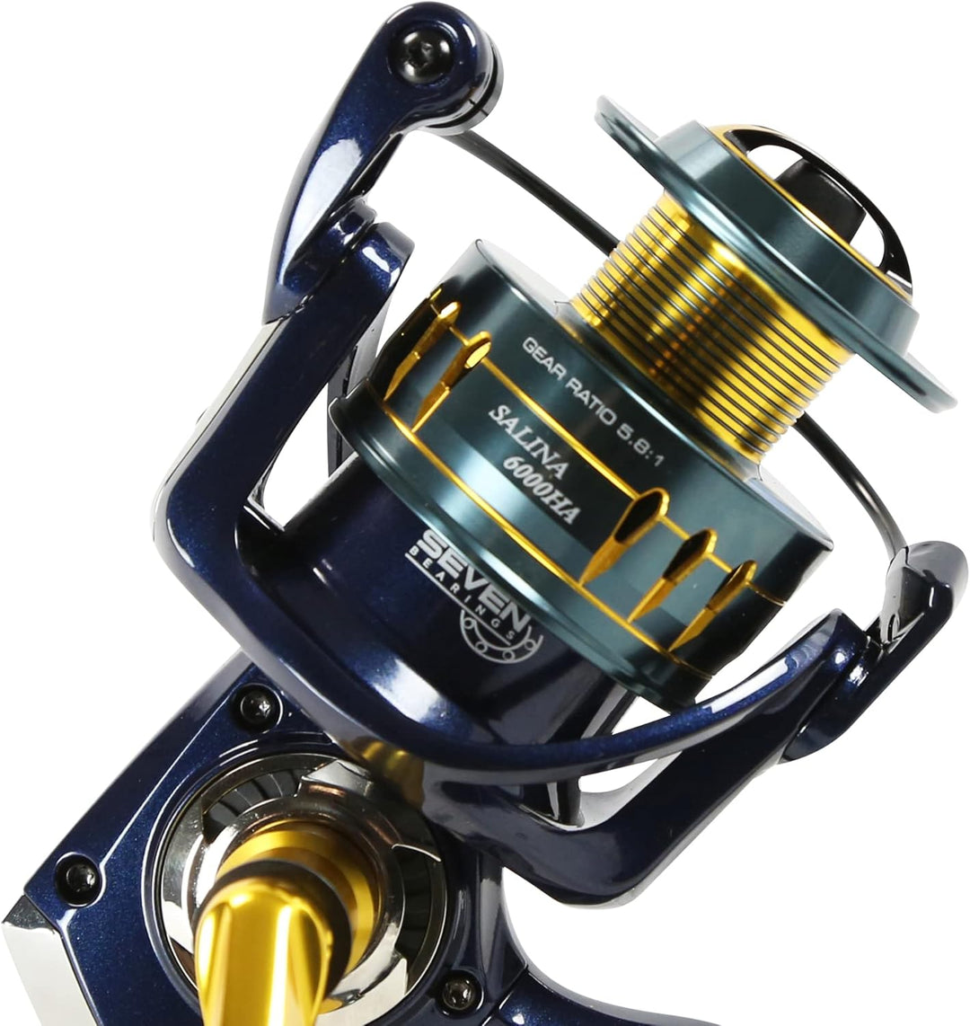 Okuma Salina Litecast Aluminium 7BB Salzwasser Spinnrolle Sa-4000ha: 190 m - 5,4 kg, 4000 Sa-4000ha: