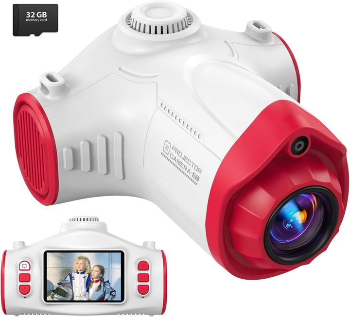 Kinderkamera, Usteetic 3 in 1 Beamer Projektor Kamera für Kinder 1080P Digitalkamera Kinder Fotoappa