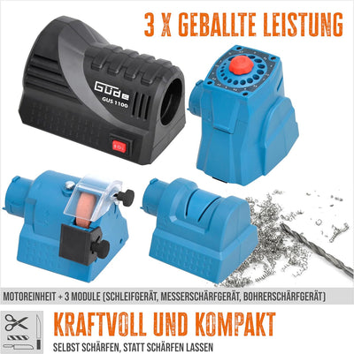 Güde 94106 Universal-Schärfstation GUS 1100 3in1 (230 V, 110 W, 1500 1/min, Bohrerschärf-, Schleif-,