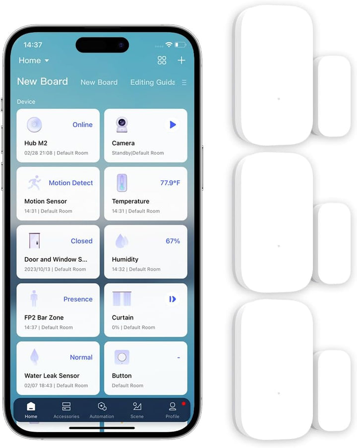 Aqara Tür- und Fenstersensor 3er Pack, Erfordert Aqara Hub, Zigbee-Verbindung, Drahtloser Detektor f