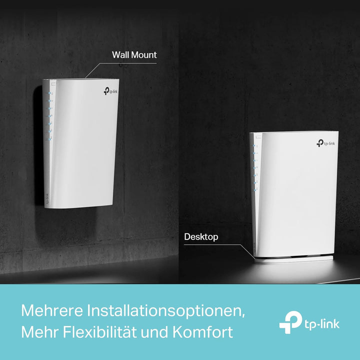 TP-Link RE900XD WiFi 6 WLAN Verstärker Repeater AX6000, 160-MHz-Kanal, 2,5-Gbit/s-Port + 2× Gigabit-