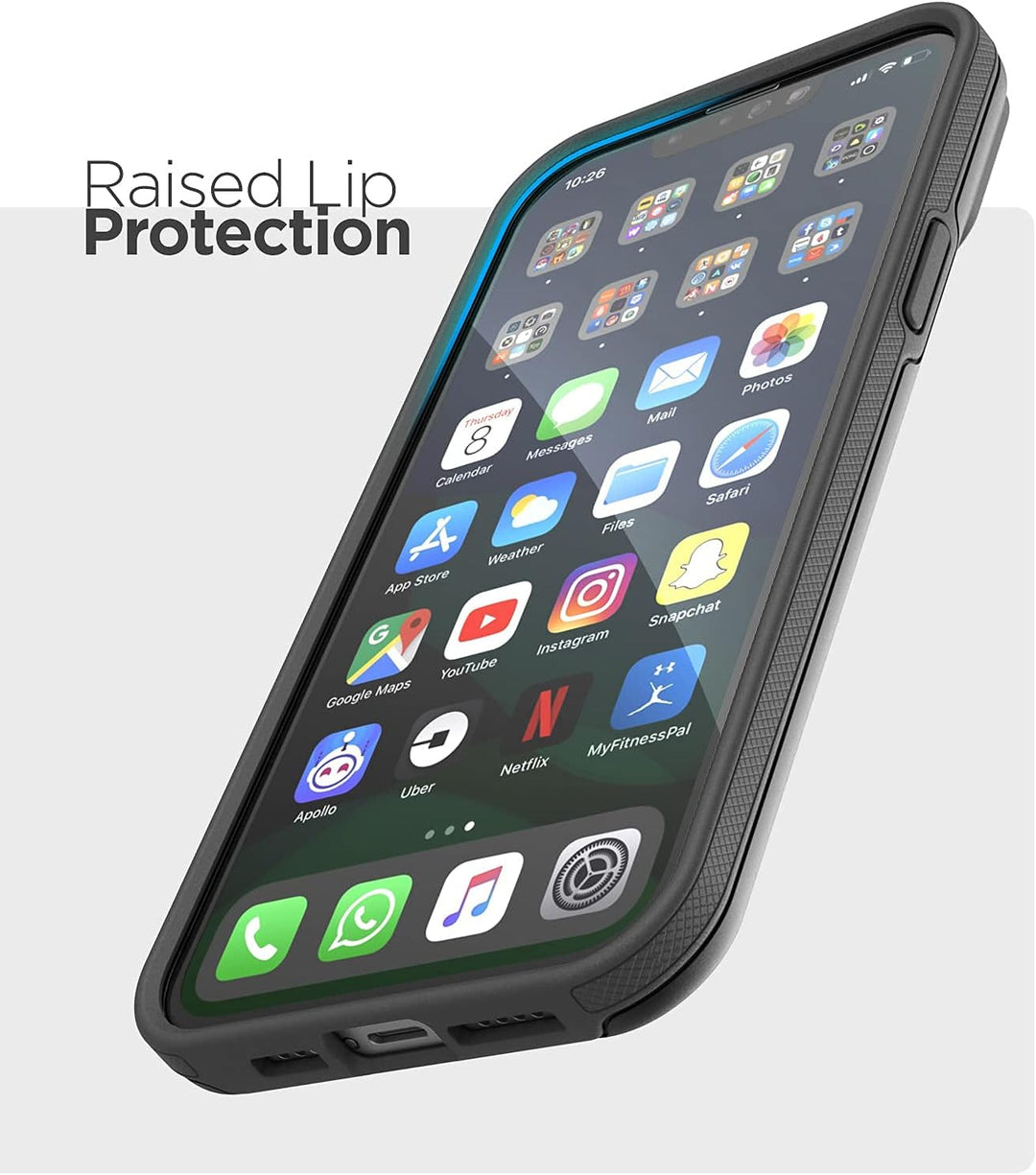 Encased Wallet Hülle für iPhone 13 mit Kartenfach – Schutzhülle Handyhülle Stossfest Case (4 Karten/