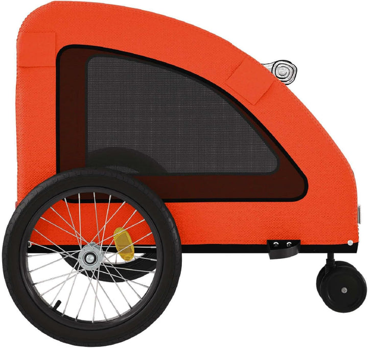 Hundeanhänger Orange Grau, Oxford-Eisen, Orange