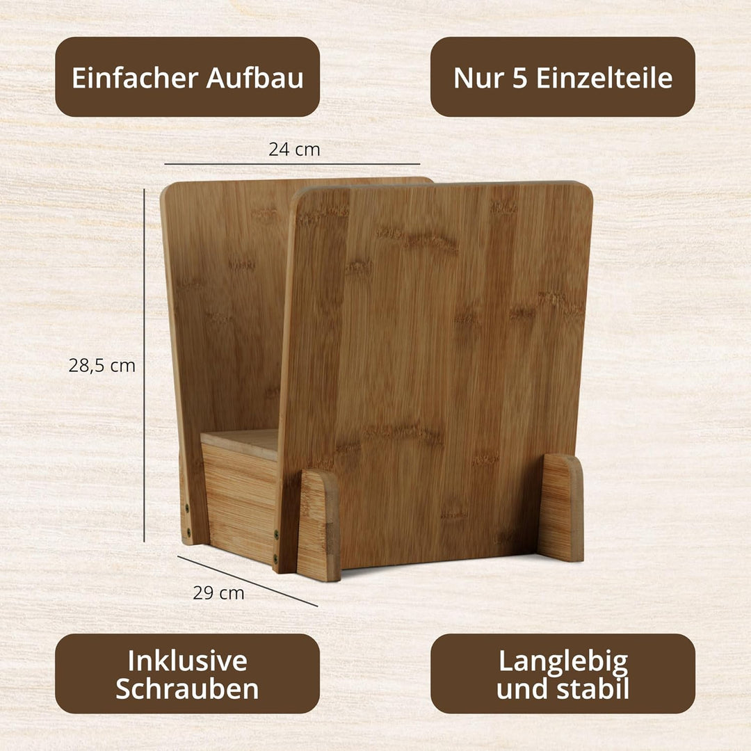 Stagecaptain LPSB-40 Bambus LP-Ständer Regal - Aufbewahrungs-Box für Vinyl-Schallplatten und mehr -