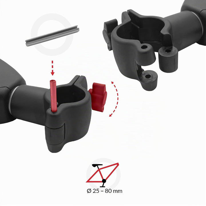 Atera 022631 Abstandshalter Rahmenhalter für Strada DL | Strada Sport M |für das 2. Rad, Länge 30,5