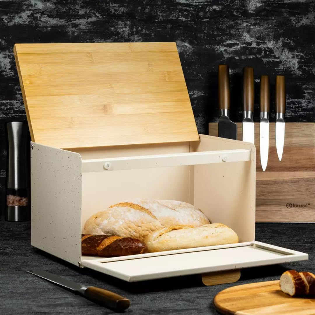 Klausberg Brotkiste Holz (Creme), Creme