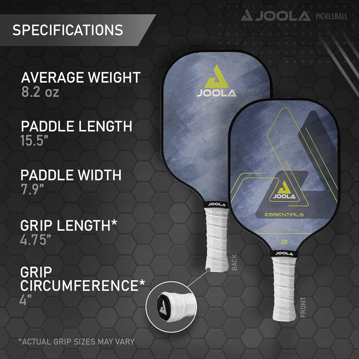 JOOLA Pickleball Essentials Paddle Schläger mit Fiberglas-Oberfläche, Polymer-Kern und USAPA-Zertifi