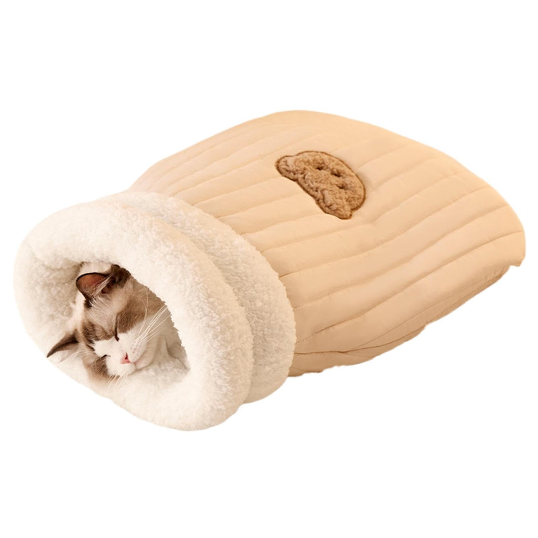 Katzenschlafsack, Haustierkuschelbett, Halbgeschlossenes Haustierschlafbett, Gemütliche Katzenbetten