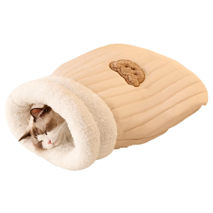Katzenschlafsack, Haustierkuschelbett, Halbgeschlossenes Haustierschlafbett, Gemütliche Katzenbetten
