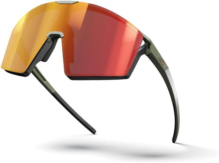 Julbo Damen und Herren EDGE Sonnenbrille Laufen, Radfahren Einheitsgrösse Matt Armee / Schwarz, Einh