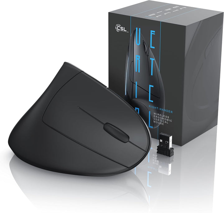 CSL - optische Wireless kabellos Funk Maus - vertikale Ausführung - ergonomisches Design - Vorbeugun