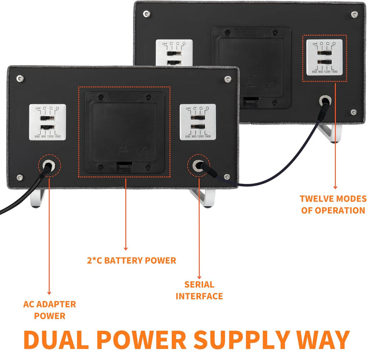 MOZSLY Doppel Uhrenbeweger für Automatik-Uhren mit leisem Motor 12 Rotationsmodi Einstellung Leder G