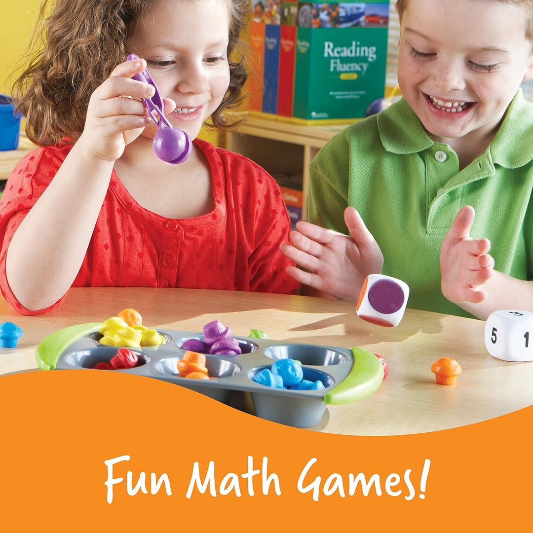 Learning Resources Mini-Muffin Sortier- und Zählspass, Mathematikspiel für Kinder, frühe Rechenferti