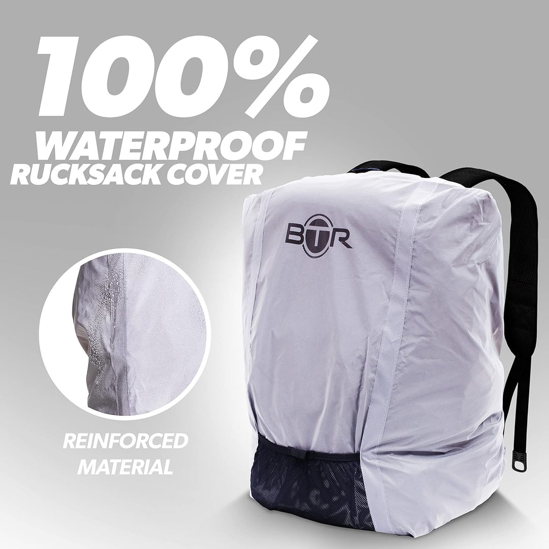 BTR Wasserfester Regenschutz für den Rucksack, Regenschutz für Schulranzen Reflektierend Grösse (57c