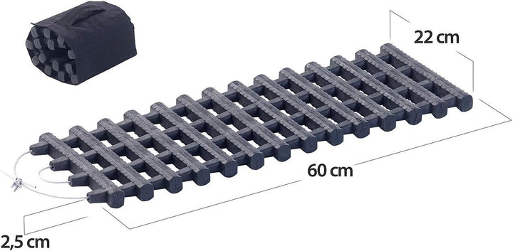 Lescars Anfahrhilfe Sand: 2er-Set Kfz-Anfahrhilfen mit Tragetasche, 60 x 22 cm (Auto Anfahrhilfe, An