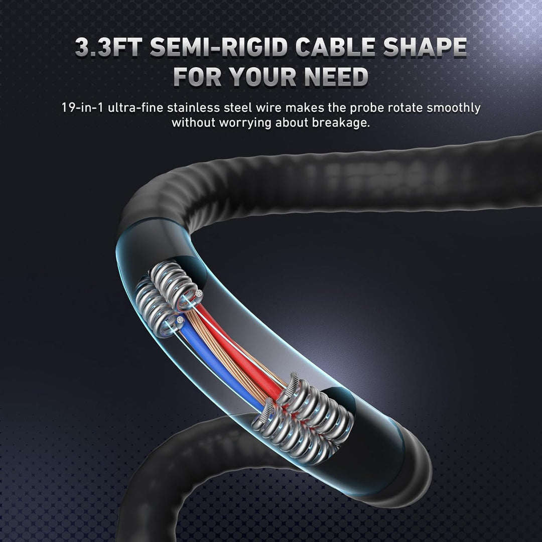 Ralcam Endoskopkamera mit Licht Endoscope Camera - Endoskop 6,2mm Inspektionskamera 3,5" HD 720P Roh