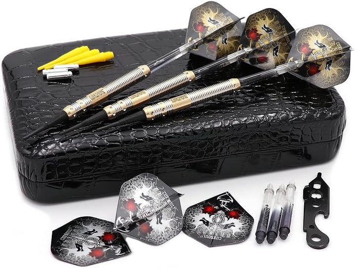CUESOUL 16 Grams Deluxe Soft Tip Darts Set with Luxury Case（Dragon Series） JL-STL-B1103+D604, JL-STL