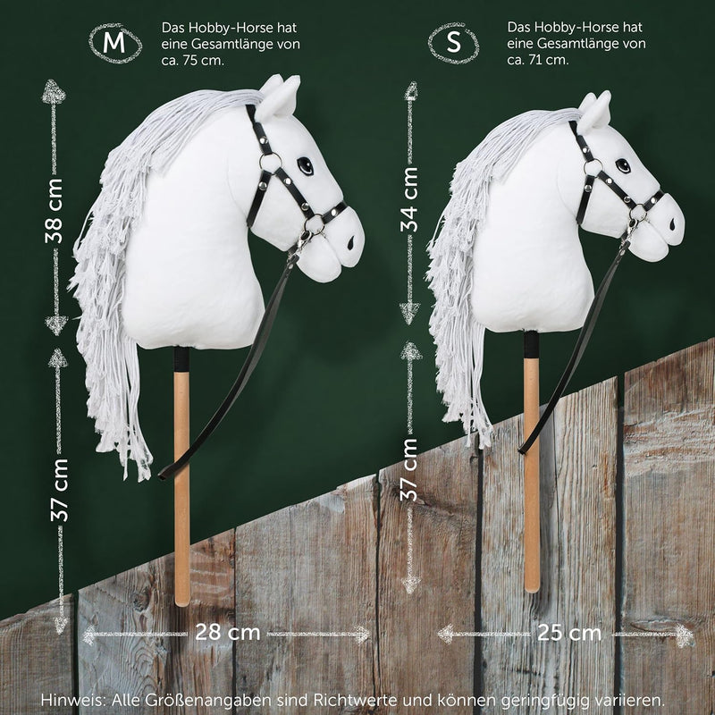 Pink Papaya Hobby Horse Mia, mit Halfter und Trense, Steckenpferd fürs Hobby Horsing, Pferd zum Reit