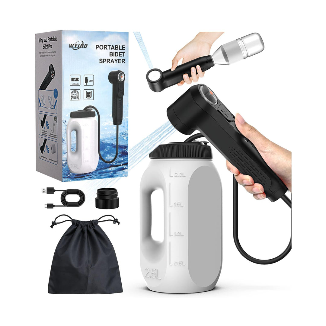 Po Dusche Elektrische Mit 2,5L Peri Bottle,Portable Bidet Tragbare für Frau Damen Herren Kinder,Dusc