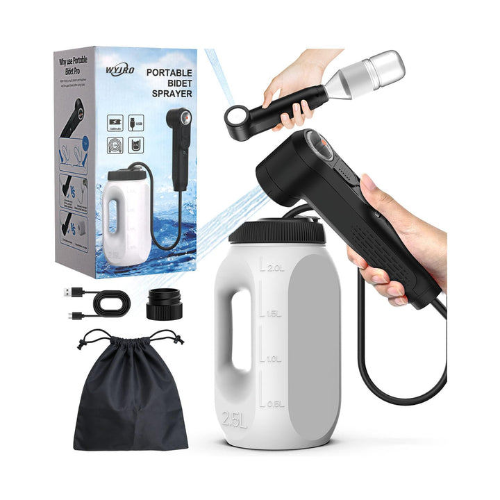 Po Dusche Elektrische Mit 2,5L Peri Bottle,Portable Bidet Tragbare für Frau Damen Herren Kinder,Dusc