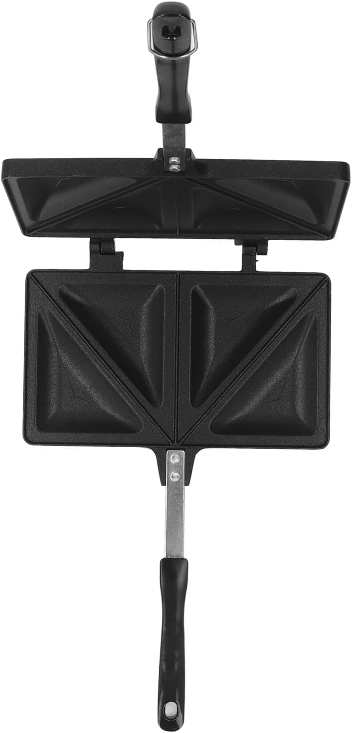 Doppelseitige Sandwich Backform, Hot Sandwich Maker Aluminiumlegierung Hot Dog Toaster doppelseitige