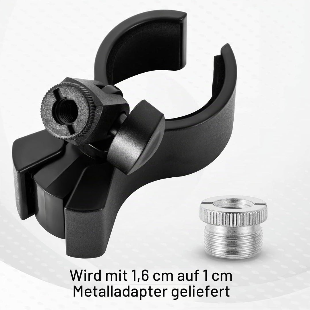 BILIONE 1 x Mikrofonclip verbesserter, verstellbarer Mikrofonhalter für Mikrofone mit Aussendurchmes