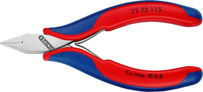 Knipex Elektronik-Seitenschneider mit Mehrkomponenten-Hüllen 115 mm 77 72 115 spitzer Minikopf, mit