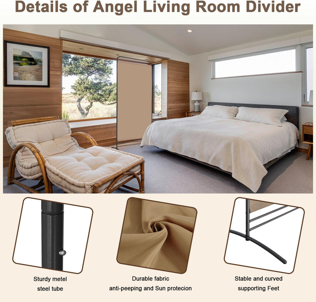 Angel Living Paravent 1 Teilig Klappbar Raumteiler Freistehend Sichtschutzwand Raumteiler Stellwand