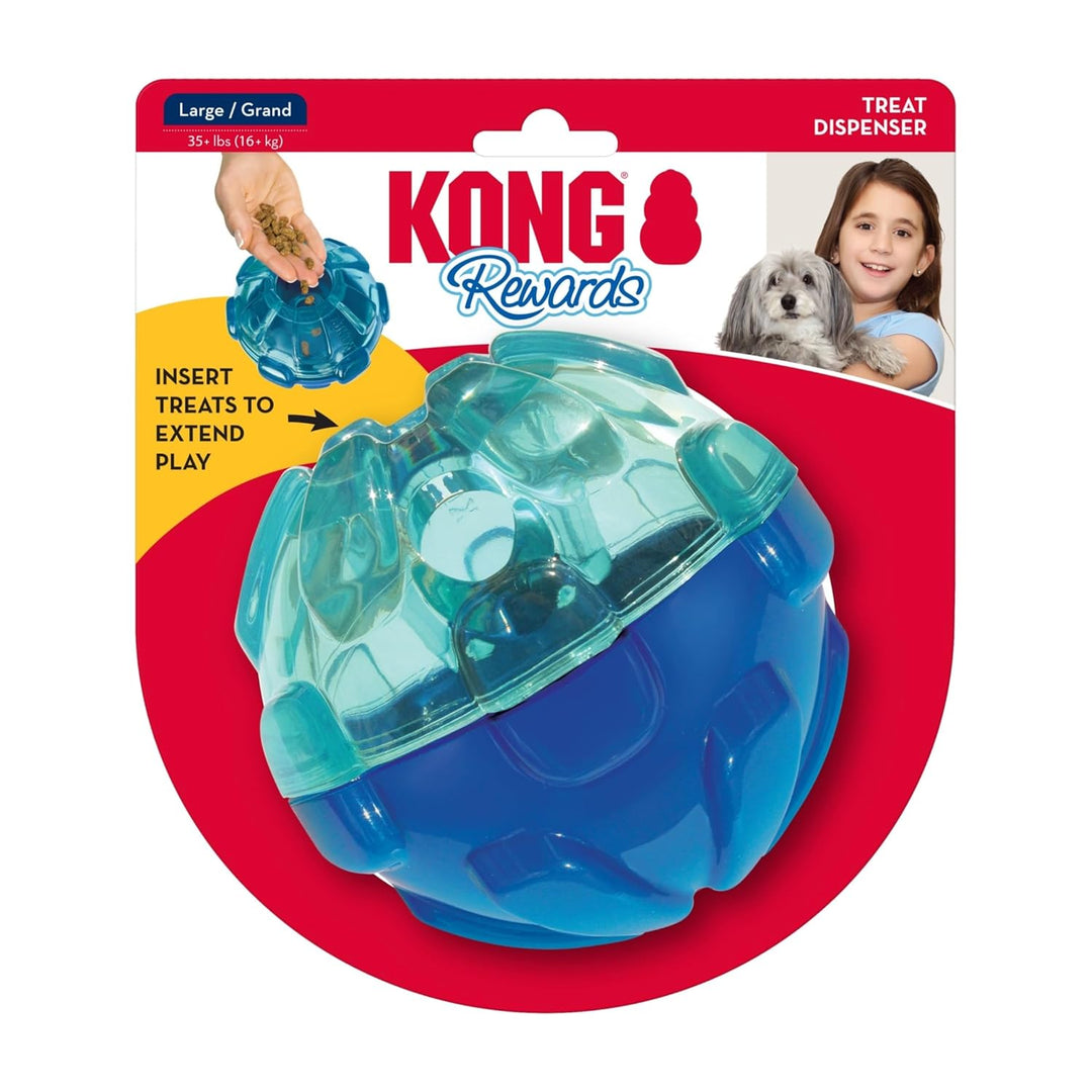 KONG – Rewards Ball – Besonders Robuster Interaktiver Leckerlispender – Für Grosse Hunde