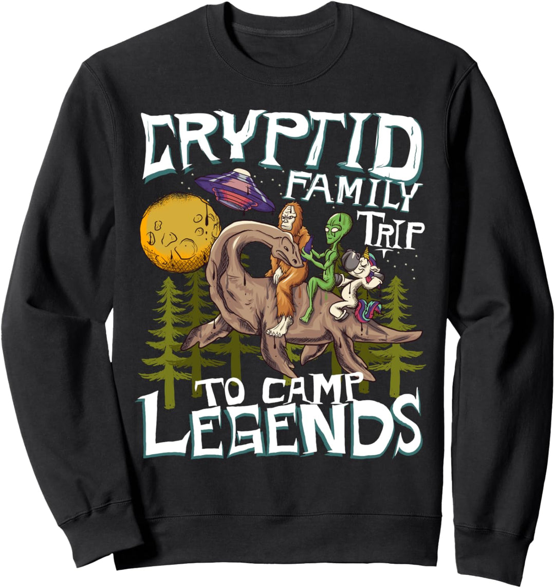 Funny Bigfoot Nessie Unicorn Alien - UFO - Cryptid Legends Sweatshirt