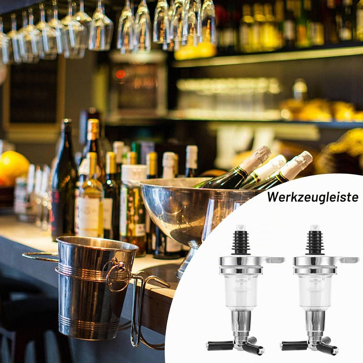 2 StüCke 45Ml/ 1.5Oz Bar Butler Wand DüSe Shot Dispenser für Drehbaren Liquor Flaschen Halter